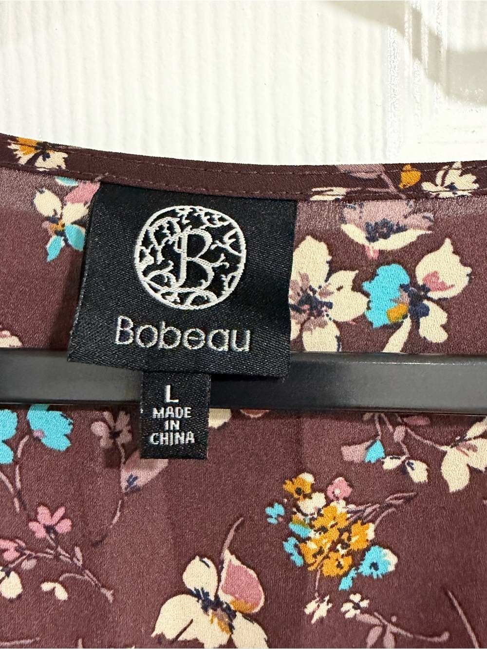 Bobeau Floral Wrap Dress in Deep Plum - Picture 5 of 7